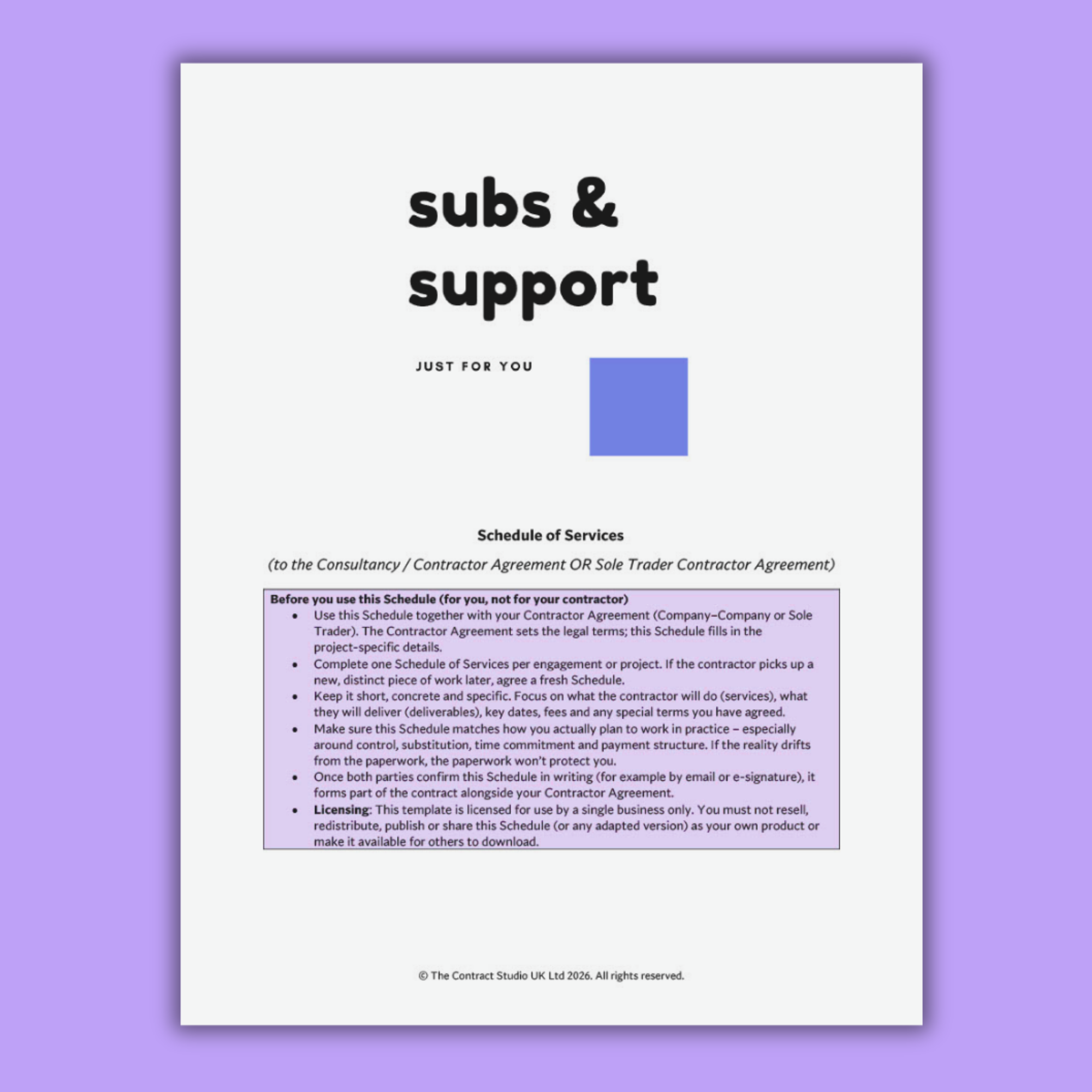 Contractor Agreements Pack (UK B2B) – cover 3