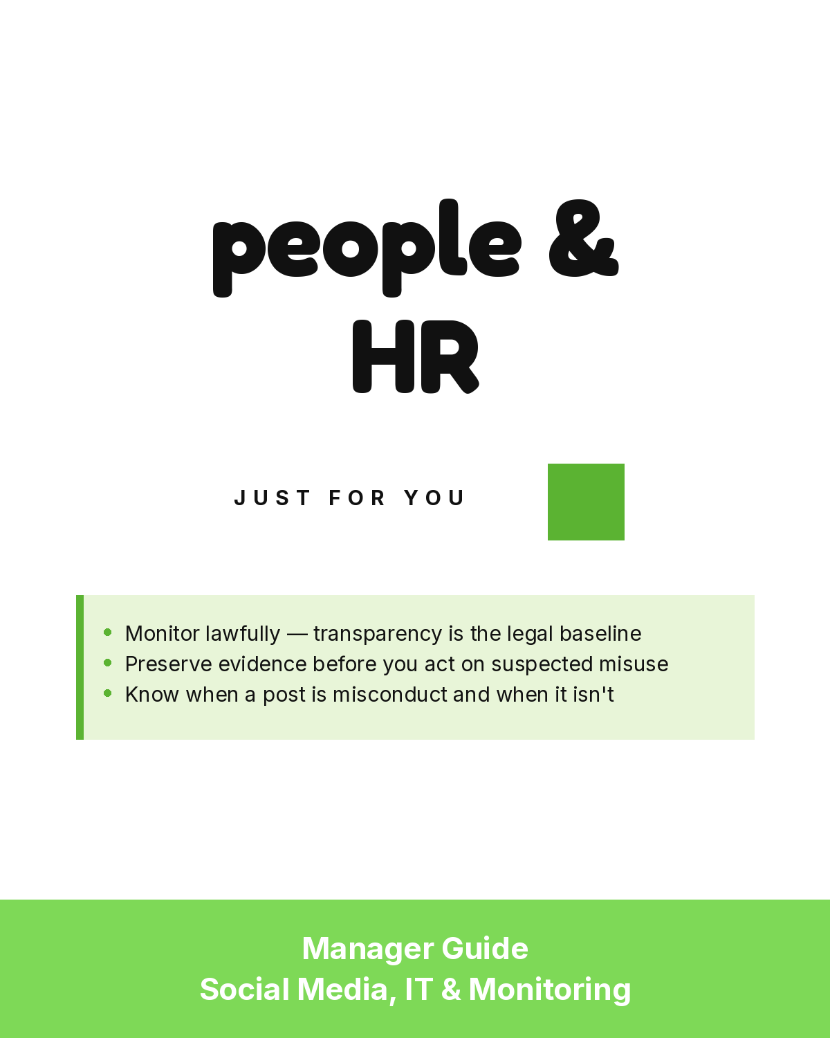 Cover page of The Contract Studio's Social Media, IT & Monitoring Manager Guide for UK SMEs