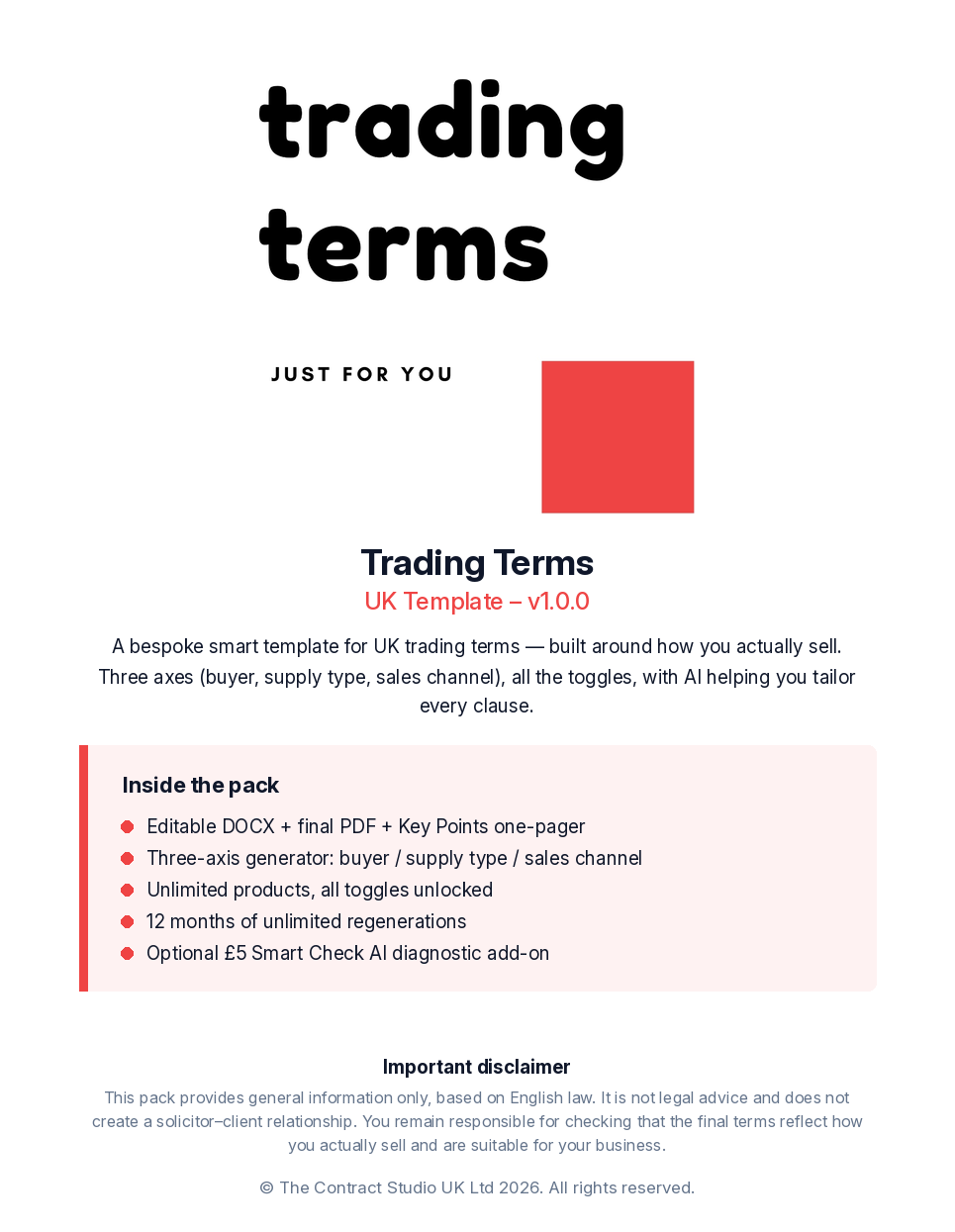 Trading Terms — Essentials – page 1 1
